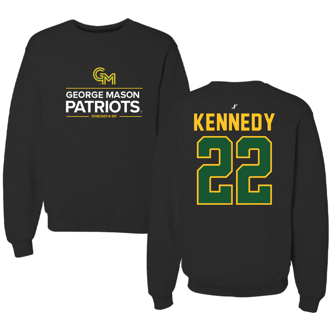 George Mason University Volleyball Black General Crewneck - #22 Olyvia Kennedy