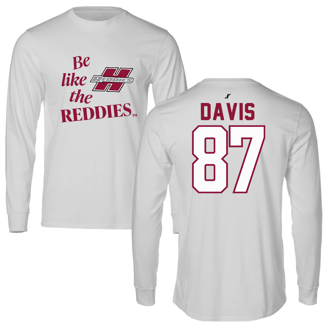 Henderson State University Football Light Gray Be Like Us Performance Long Sleeve - #87 Cayden Davis