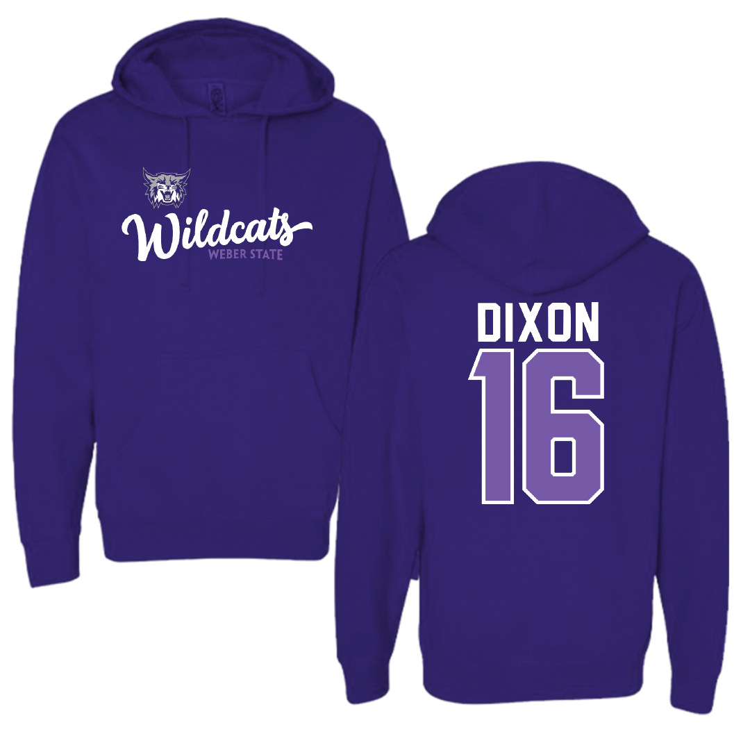 Weber State University Football Purple General Hoodie - #16 Toddrick Dixon
