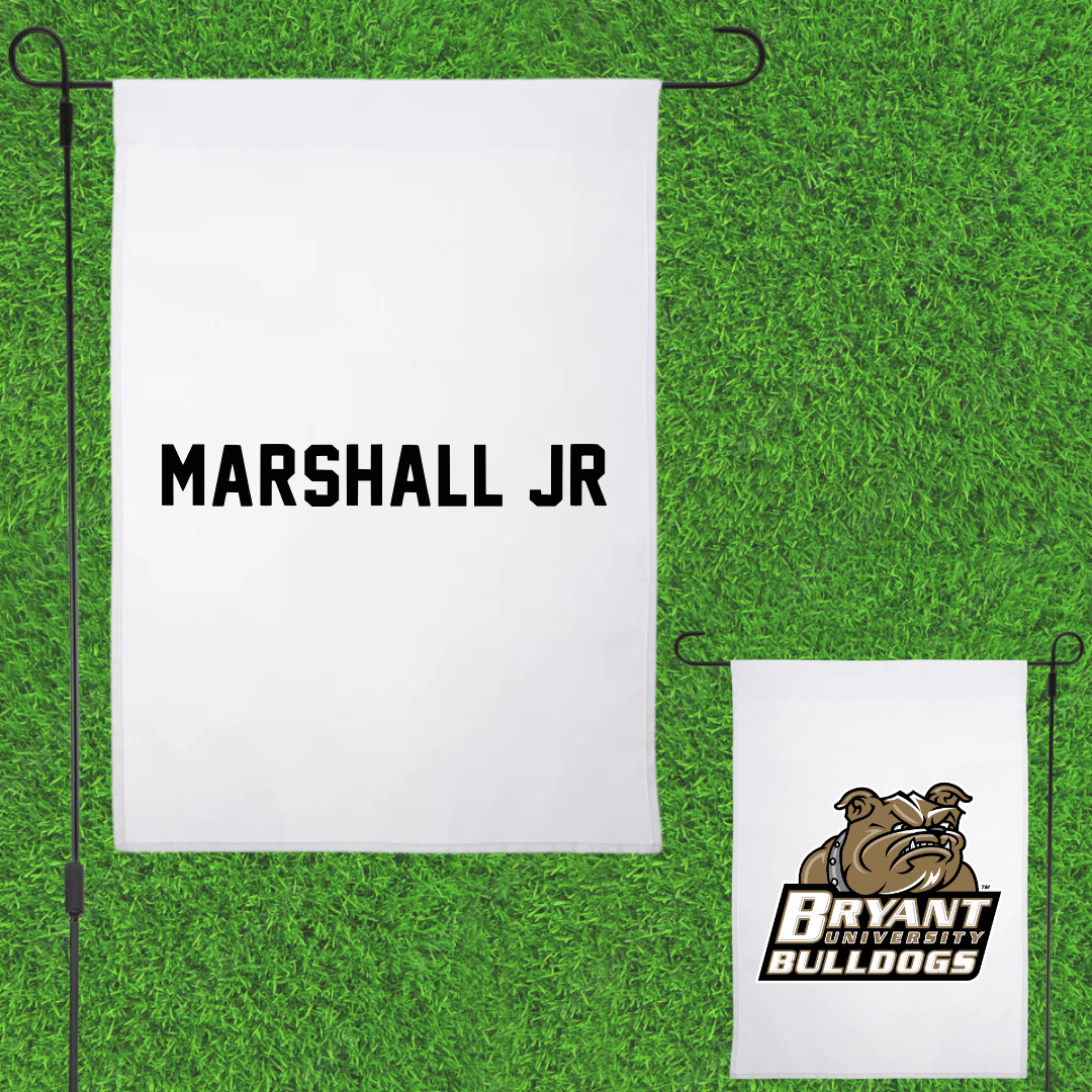 Bryant University TF and XC White Garden Flag - Mike Marshall Jr