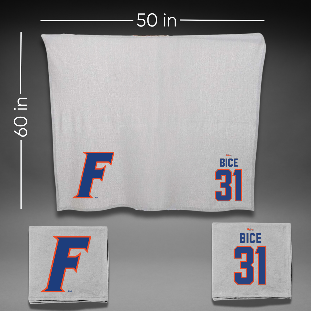 University of Florida Soccer Gray Blanket - #31 Paris Bice