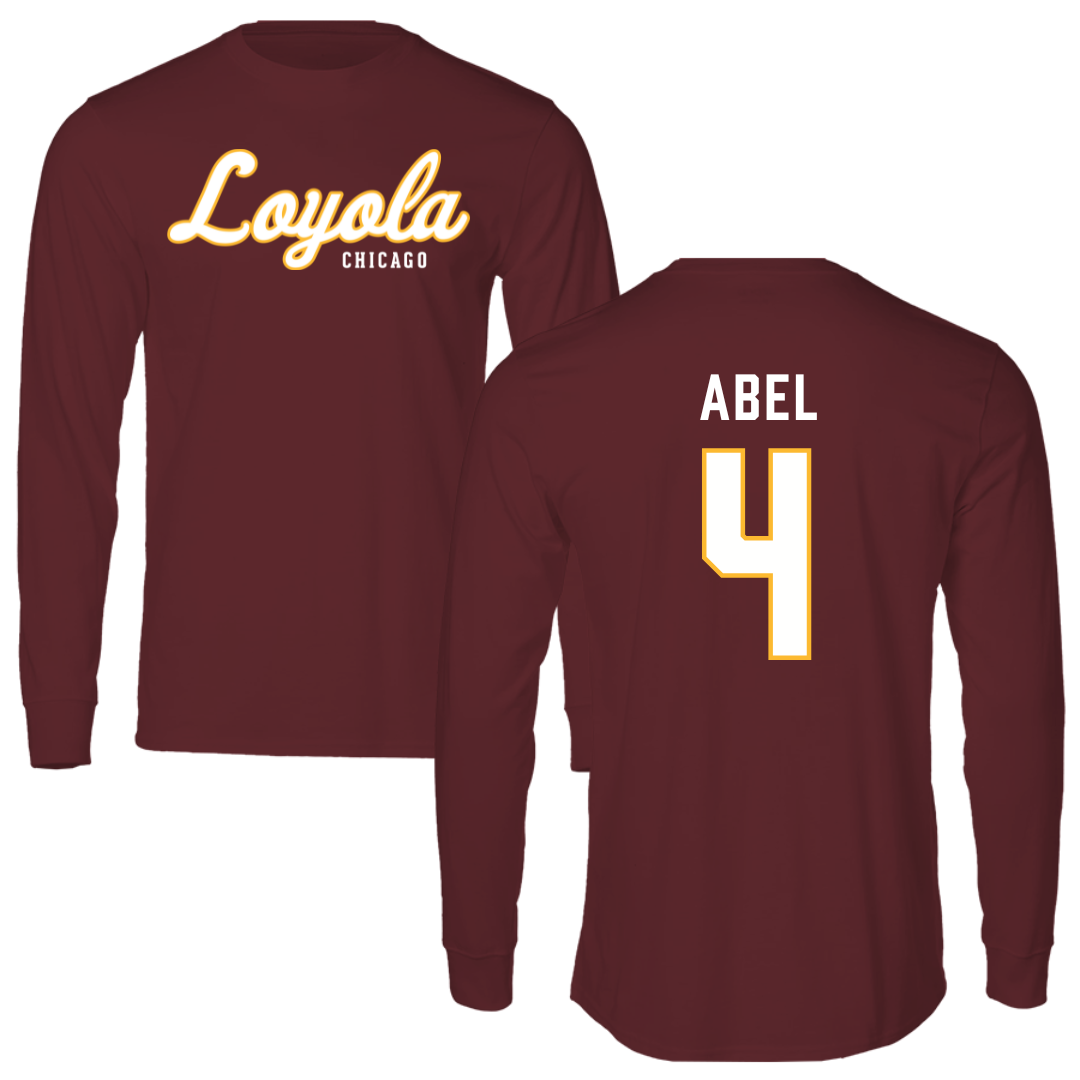 Loyola University-Chicago Soccer Maroon Long Sleeve - #4 Alaina Abel