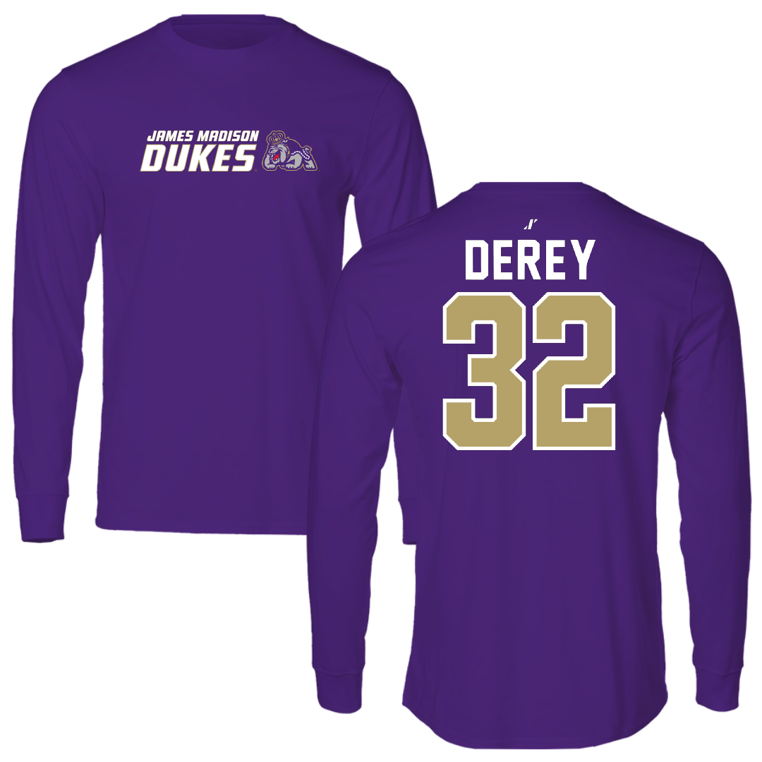 James Madison University Lacrosse Purple General Performance Long Sleeve - #32 Savannah Derey
