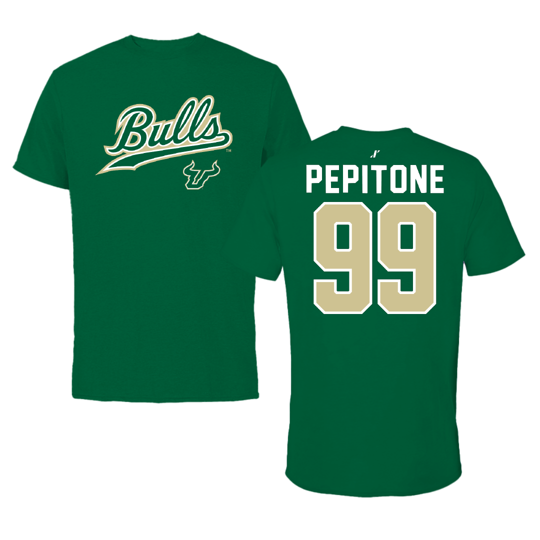 University of South Florida Softball Green General Performance Tee - #99 Alicea Pepitone