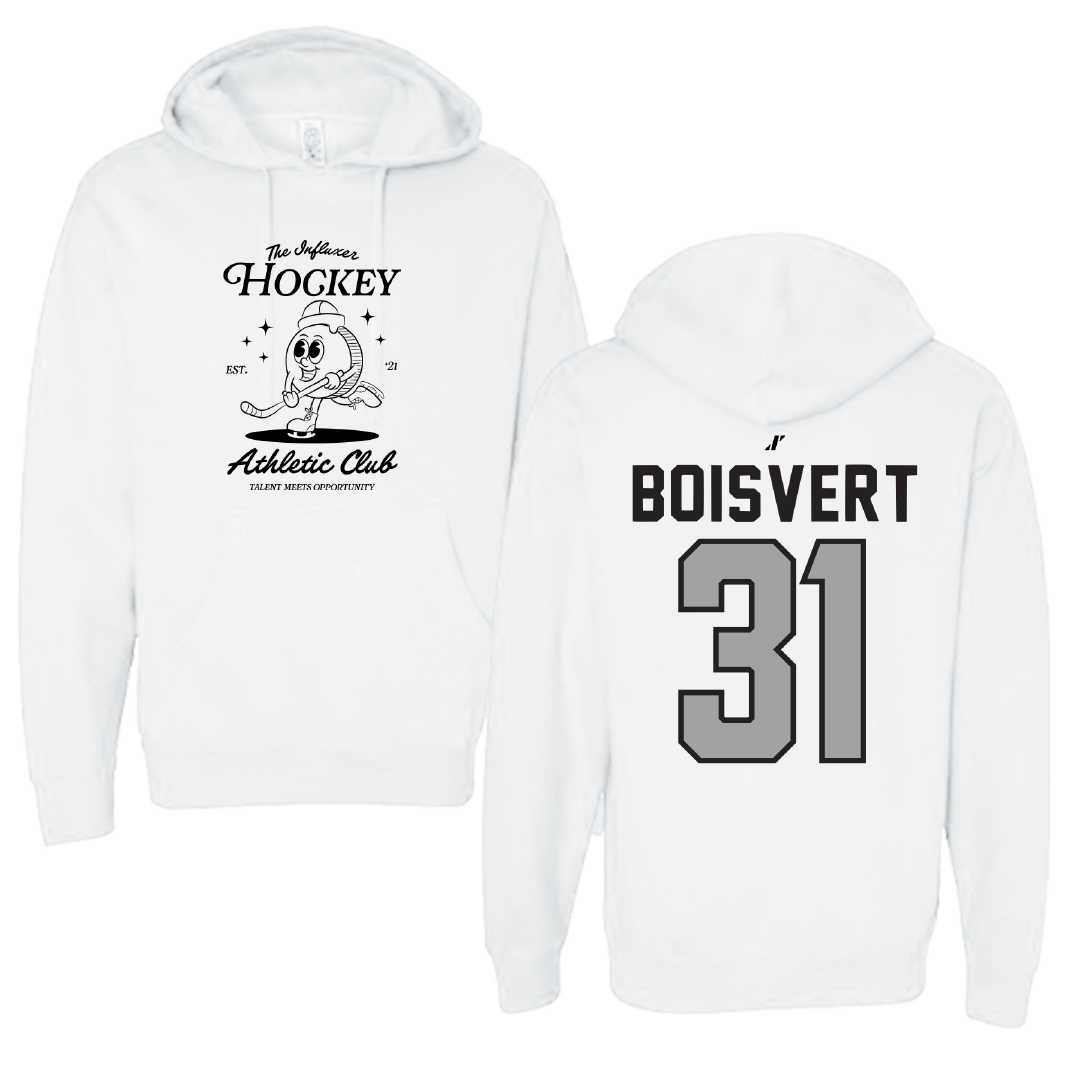 Ice Hockey White Influxer Athletic Club Hoodie - #31 Francis Boisvert