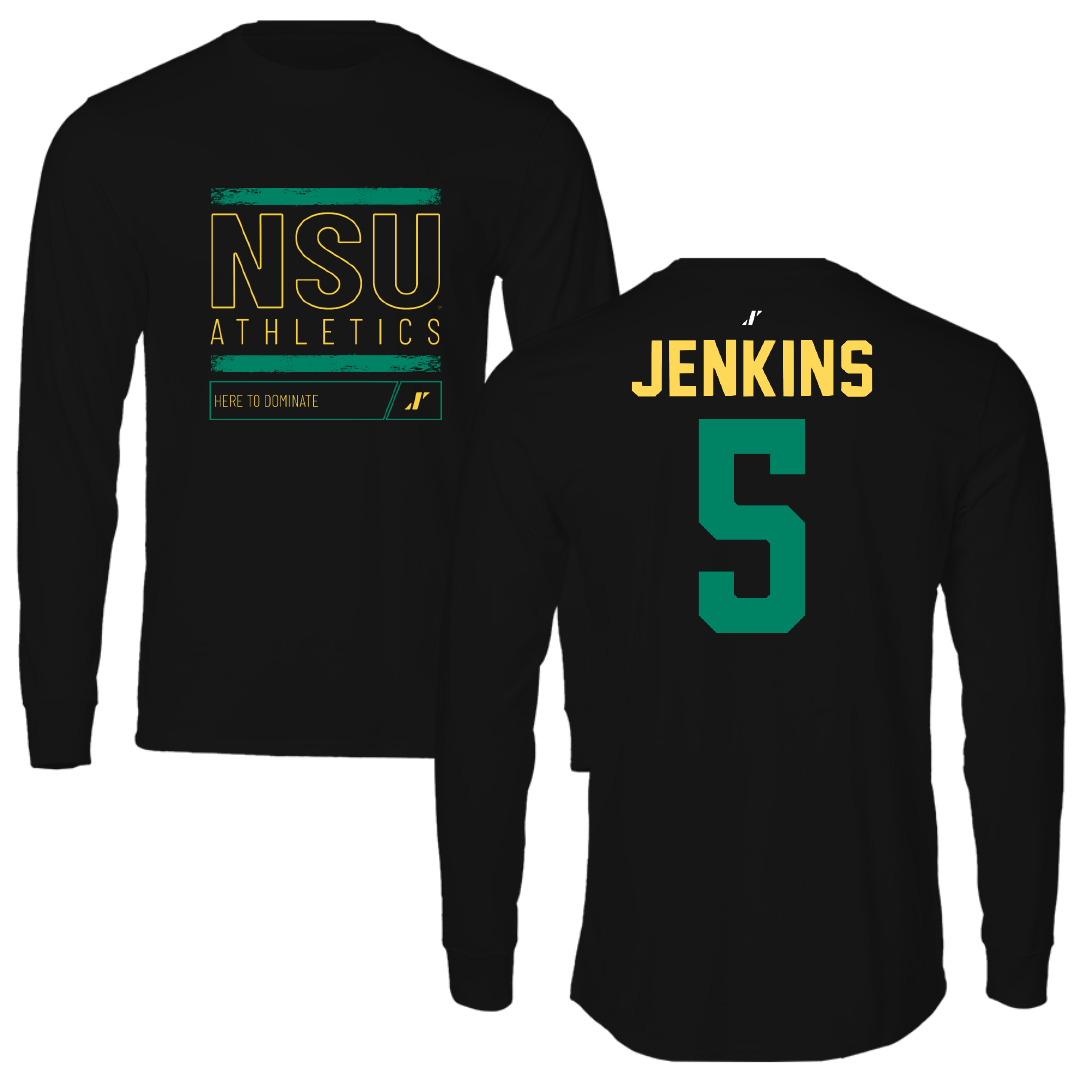 Norfolk State University Basketball Black Dominate Long Sleeve - #5 Tyrese Jenkins