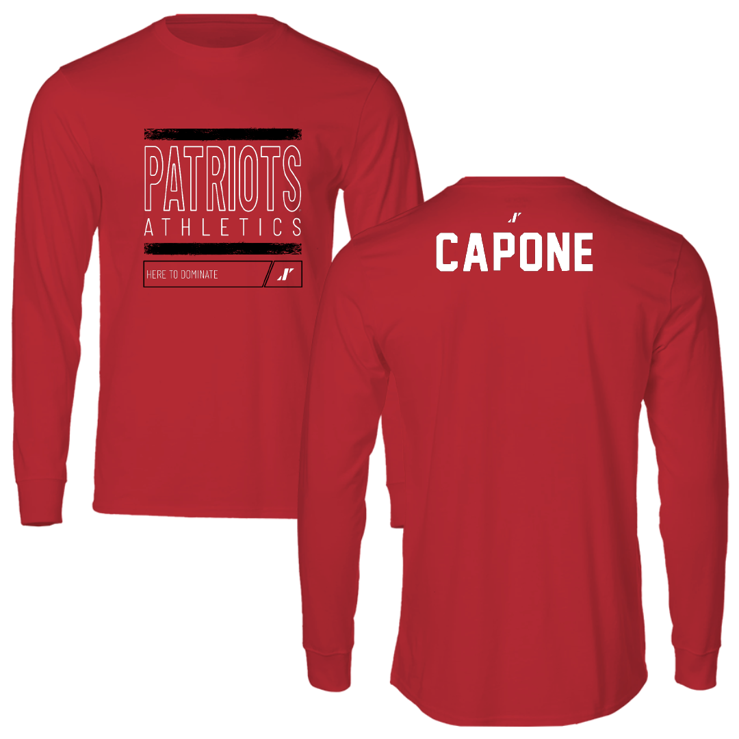 Dallas Baptist University Tennis Red Dominate Long Sleeve - Zach Capone