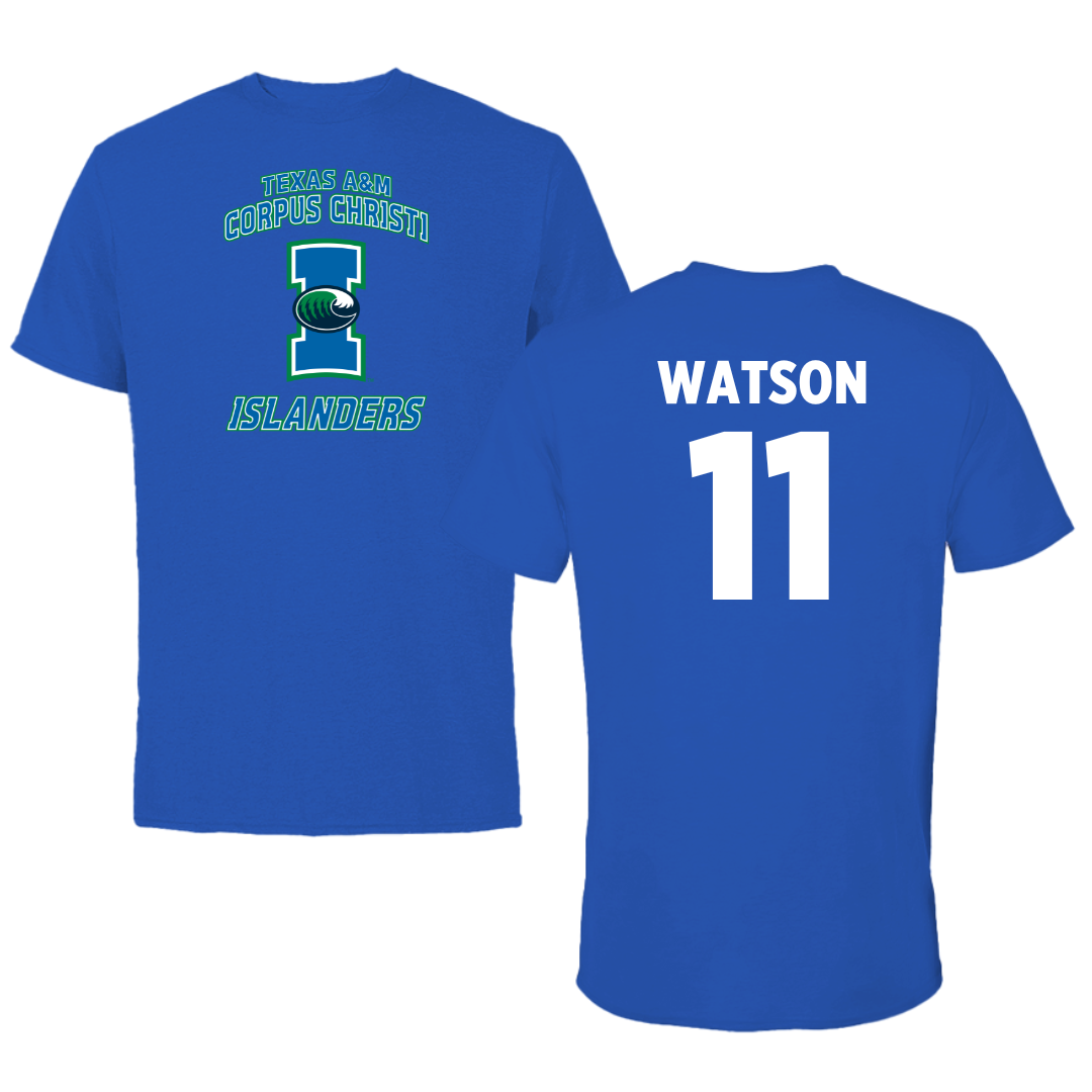 Texas A&M University-Corpus Christi Baseball Blue Islanders Performance Tee - #11 Matthew Watson