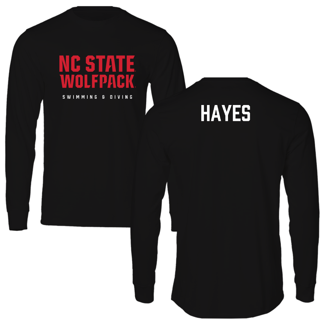 North Carolina State University Swimming & Diving Black Long Sleeve - Aiden Hayes