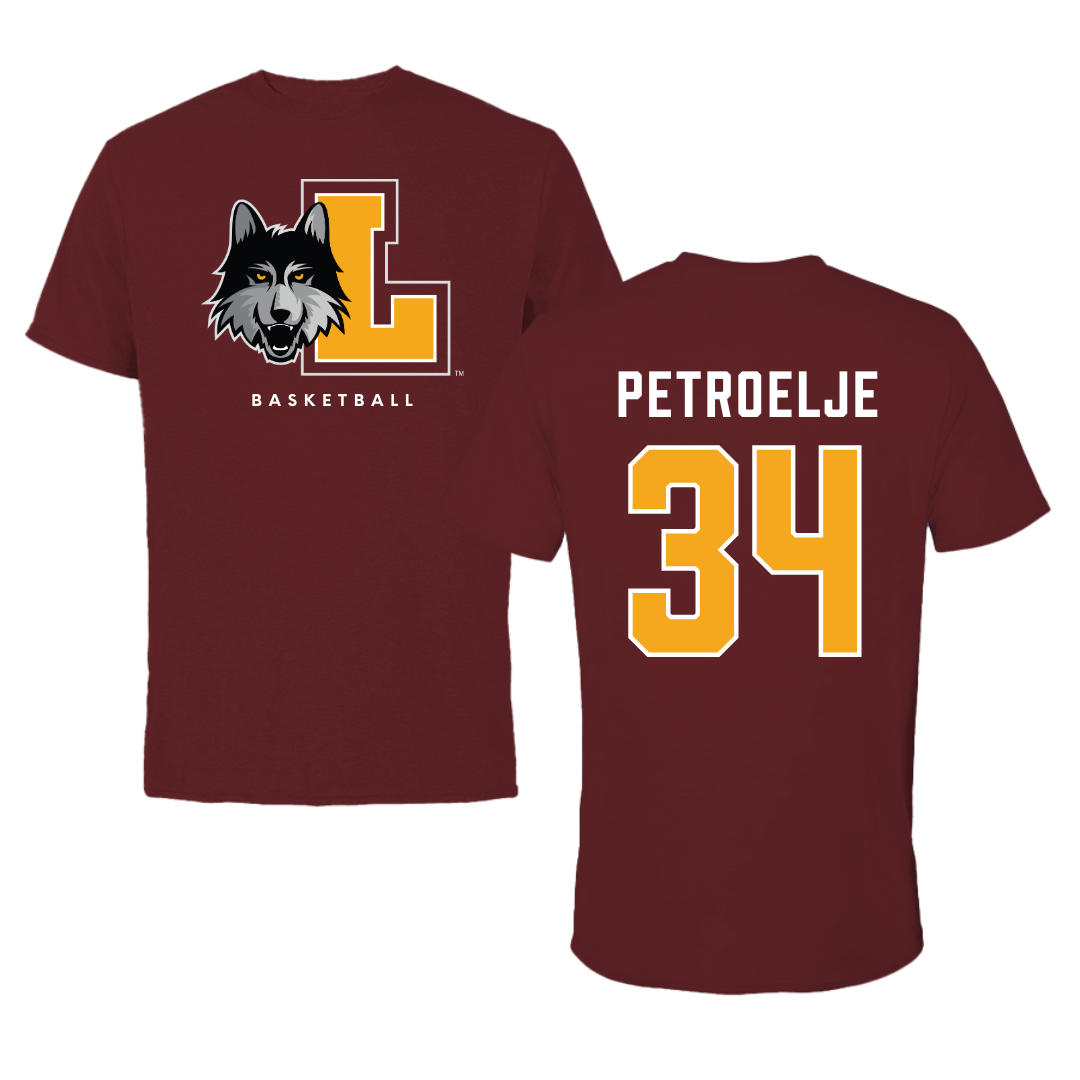 Loyola University-Chicago Basketball Maroon Mascot Performance Tee - #34 Maddie Petroelje