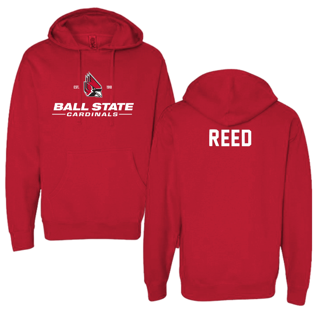 Ball State University Swimming & Diving Red General Hoodie - Kenny Reed