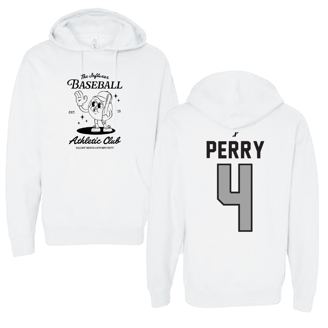 Baseball White Influxer Athletic Club Hoodie - #4 Tanner Perry