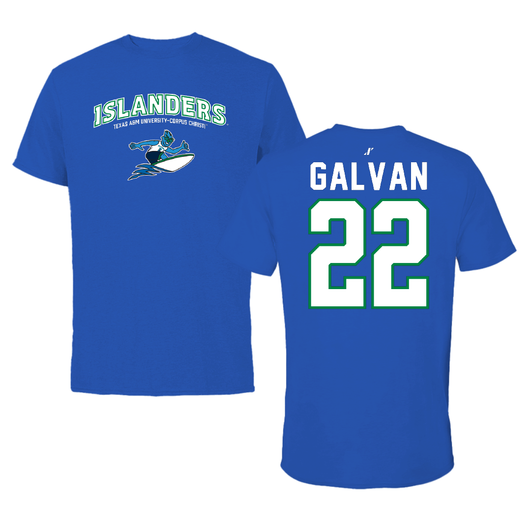 Texas A&M University-Corpus Christi Softball Blue General Performance Tee - #22 Siarah Galvan