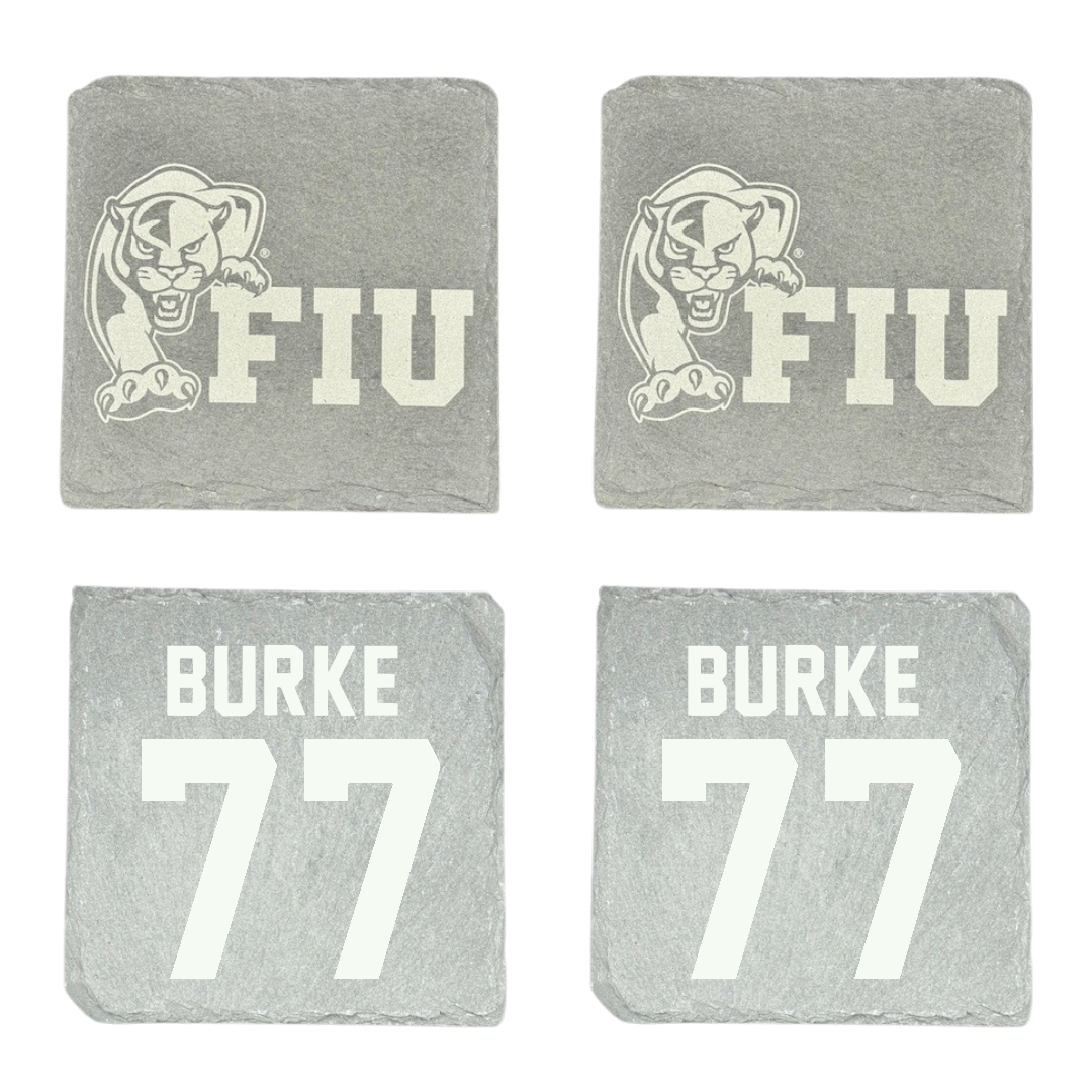 Florida International University Football Stone Coaster (4 Pack)  - #77 Travis Burke