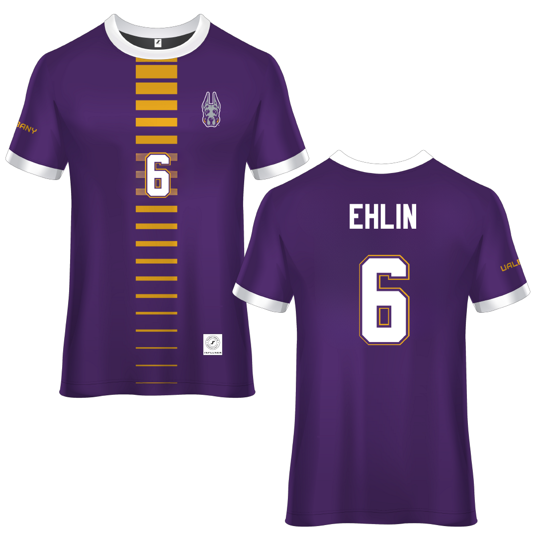 University at Albany Purple Soccer Jersey - #6 Elias Ehlin