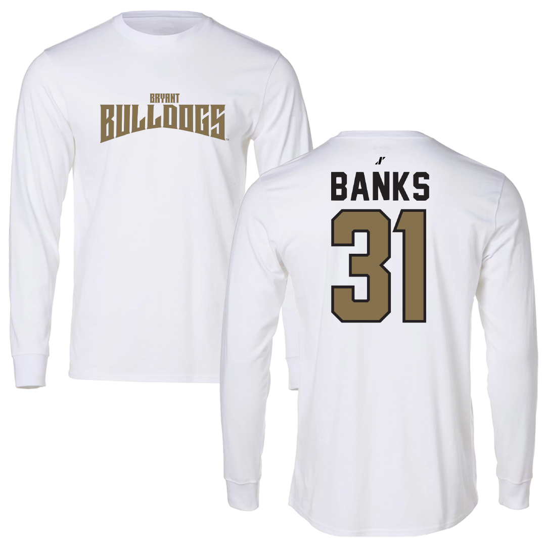 Bryant University Football White Classic Performance Long Sleeve - #31 Devon Banks