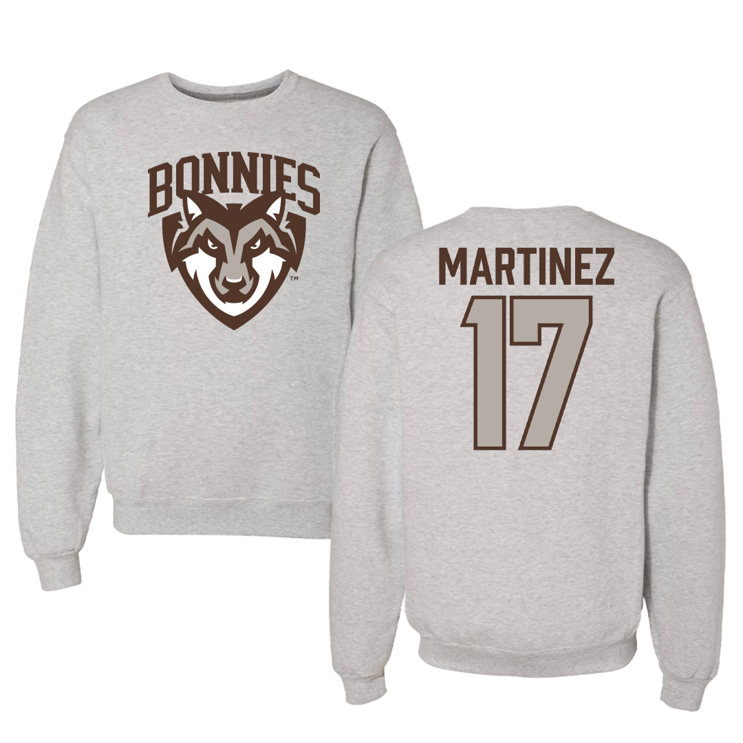 St. Bonaventure University Softball Gray Crewneck - #17 Bryana Martinez