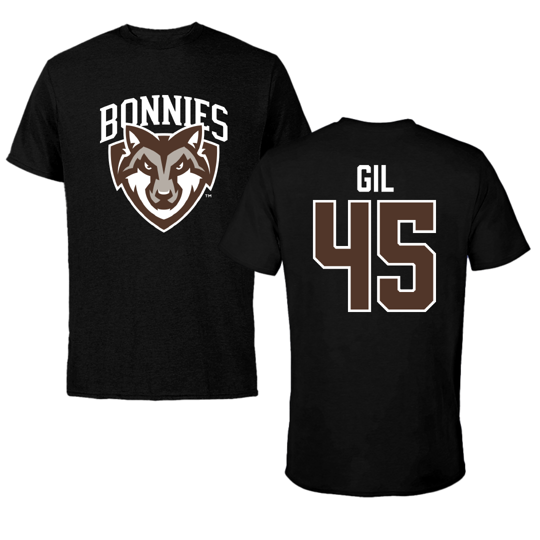 St. Bonaventure University Baseball Black Performance Tee - #45 Samuel Gil