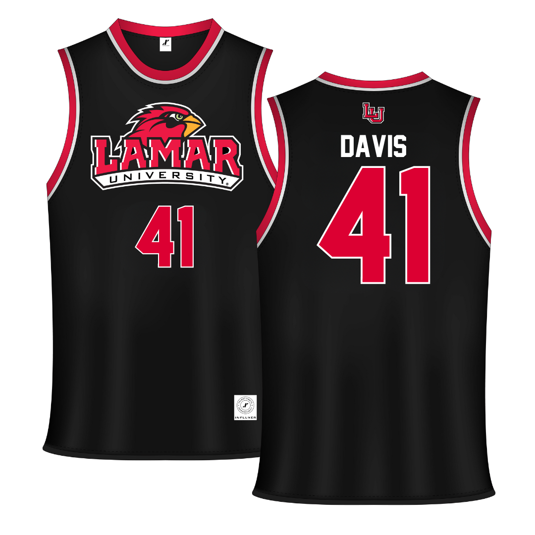 Lamar University Black Basketball Jersey - #41 Akasha Davis