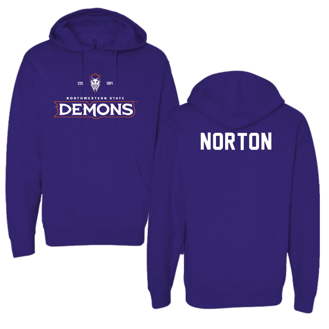 Northwestern State University TF and XC Purple General Hoodie - Robert Norton