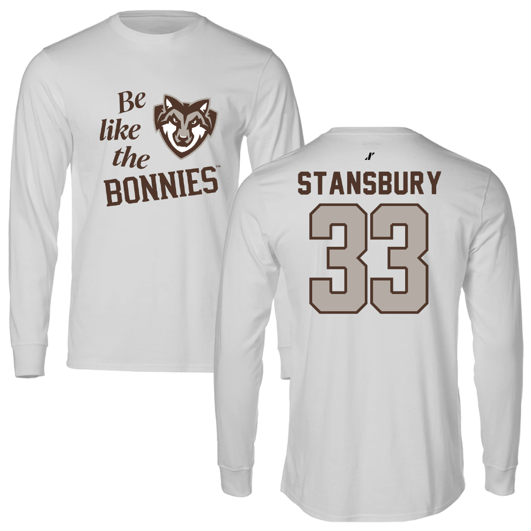 St. Bonaventure University Soccer Light Gray Be Like Us Long Sleeve - #33 Kendall Stansbury