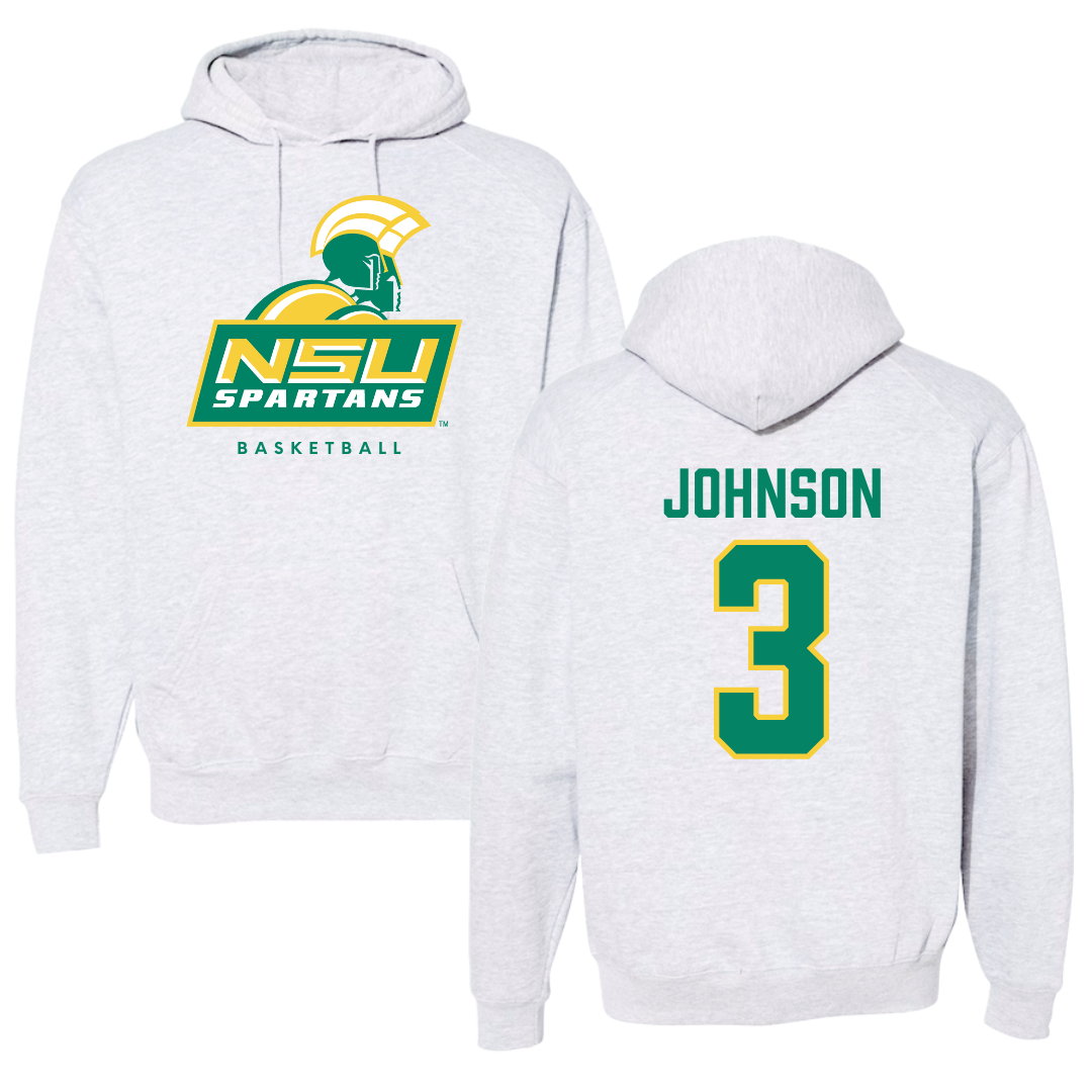 Norfolk State University Basketball Gray Hoodie - #3 Diamond Johnson