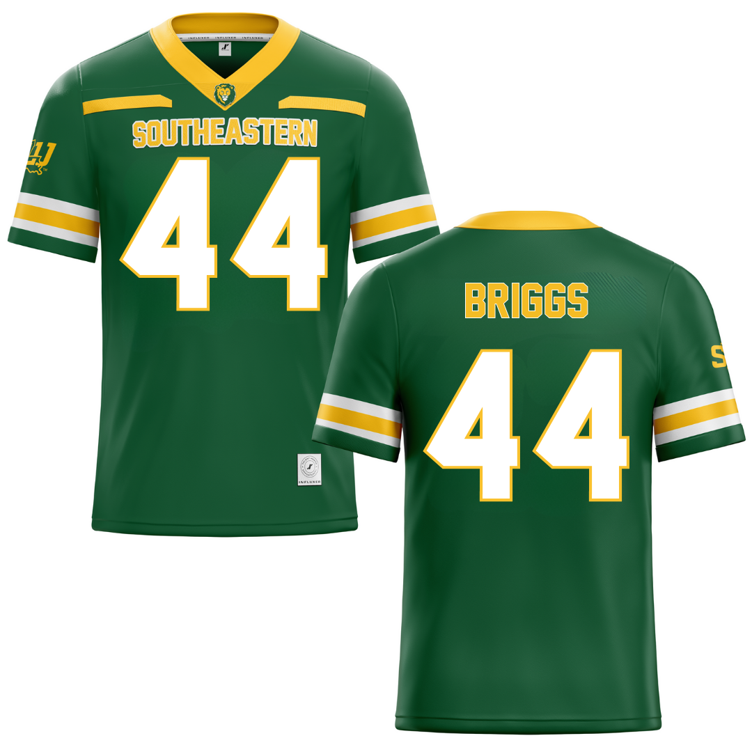 Southeastern Louisiana University Green Football Jersey - #44 Connor Briggs