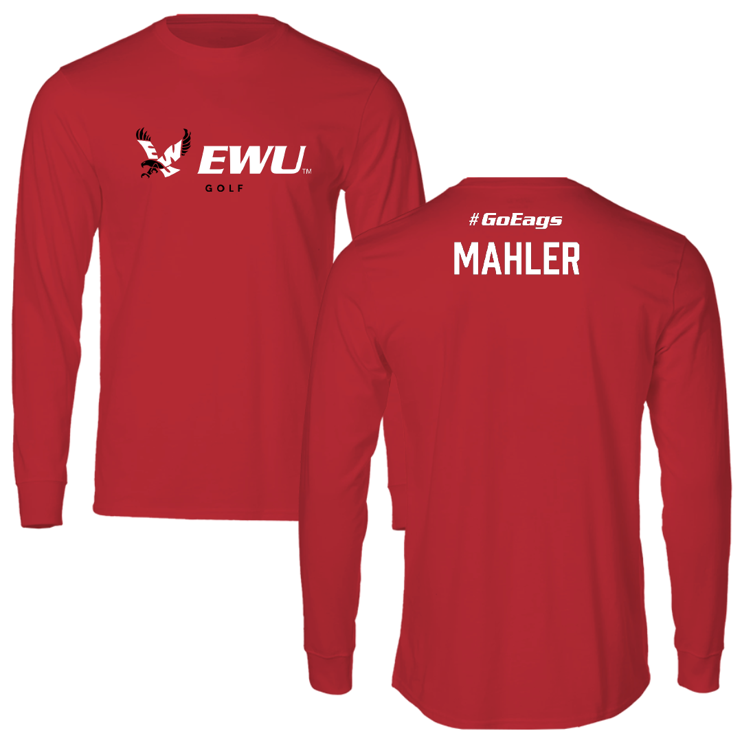 Eastern Washington University Golf Red Performance Long Sleeve - Brooke Mahler