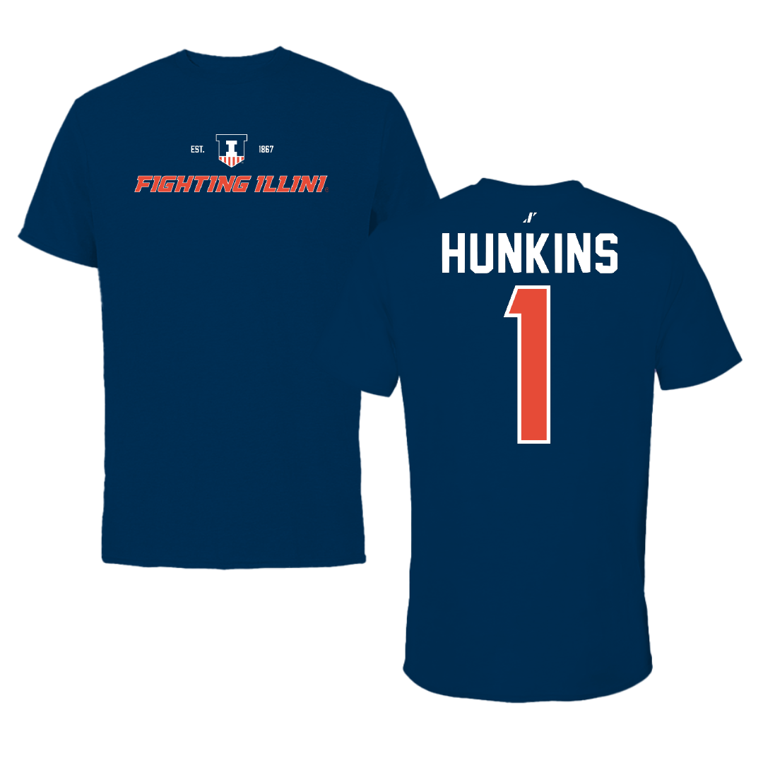 University of Illinois Softball Navy General Tee - #1 Reese Hunkins