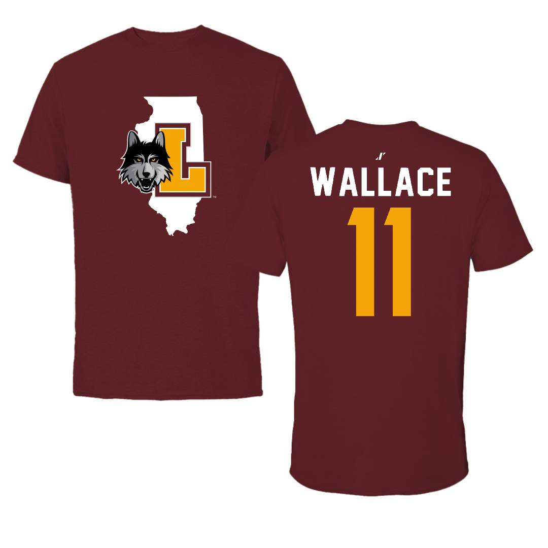 Loyola University-Chicago Softball Maroon State Performance Tee - #11 Haley Wallace