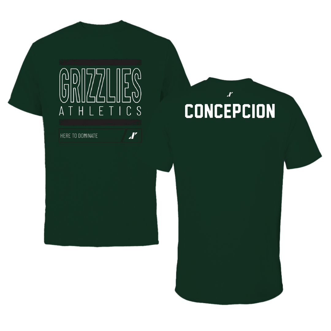 Adams State University Wrestling Forest Green Dominate Tee - Adam Concepcion