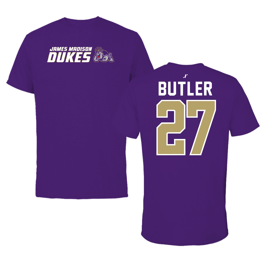 James Madison University Softball Purple General Tee - #27 Reed Butler