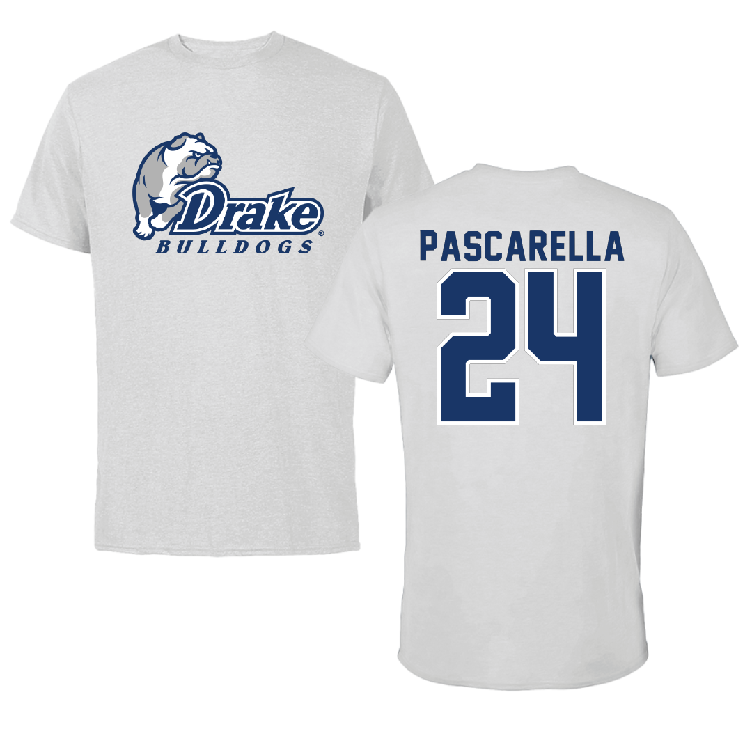 Drake University Soccer Light Gray Performance Tee - #24 Jordan Pascarella