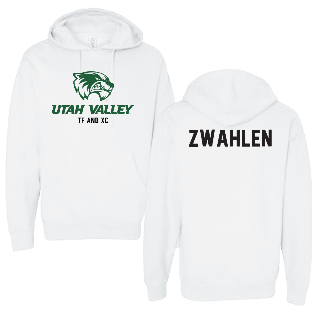 Utah Valley University TF and XC White Classic Hoodie - Liz Zwahlen