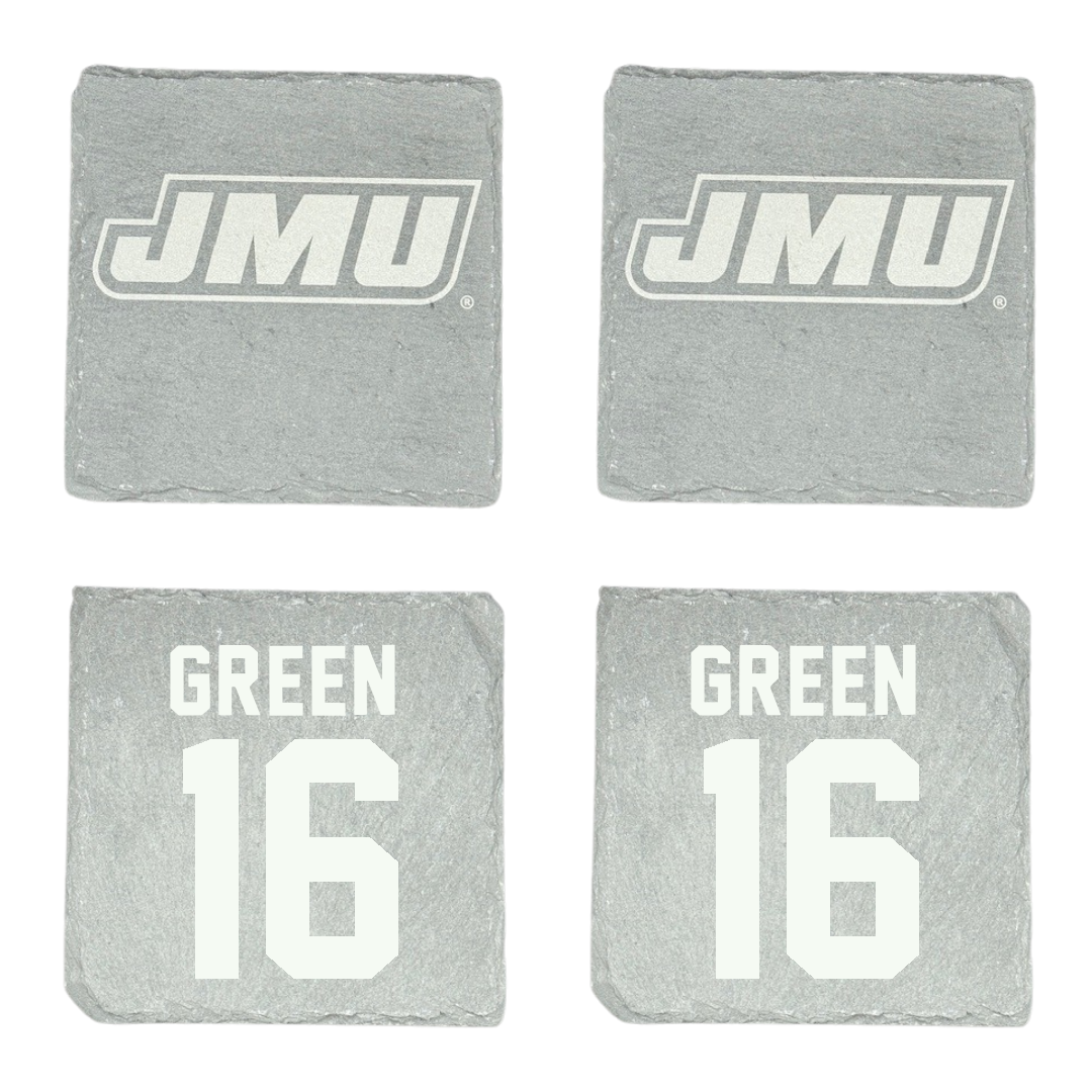 James Madison University Football Stone Coaster (4 Pack)  - #16 Desmond Green