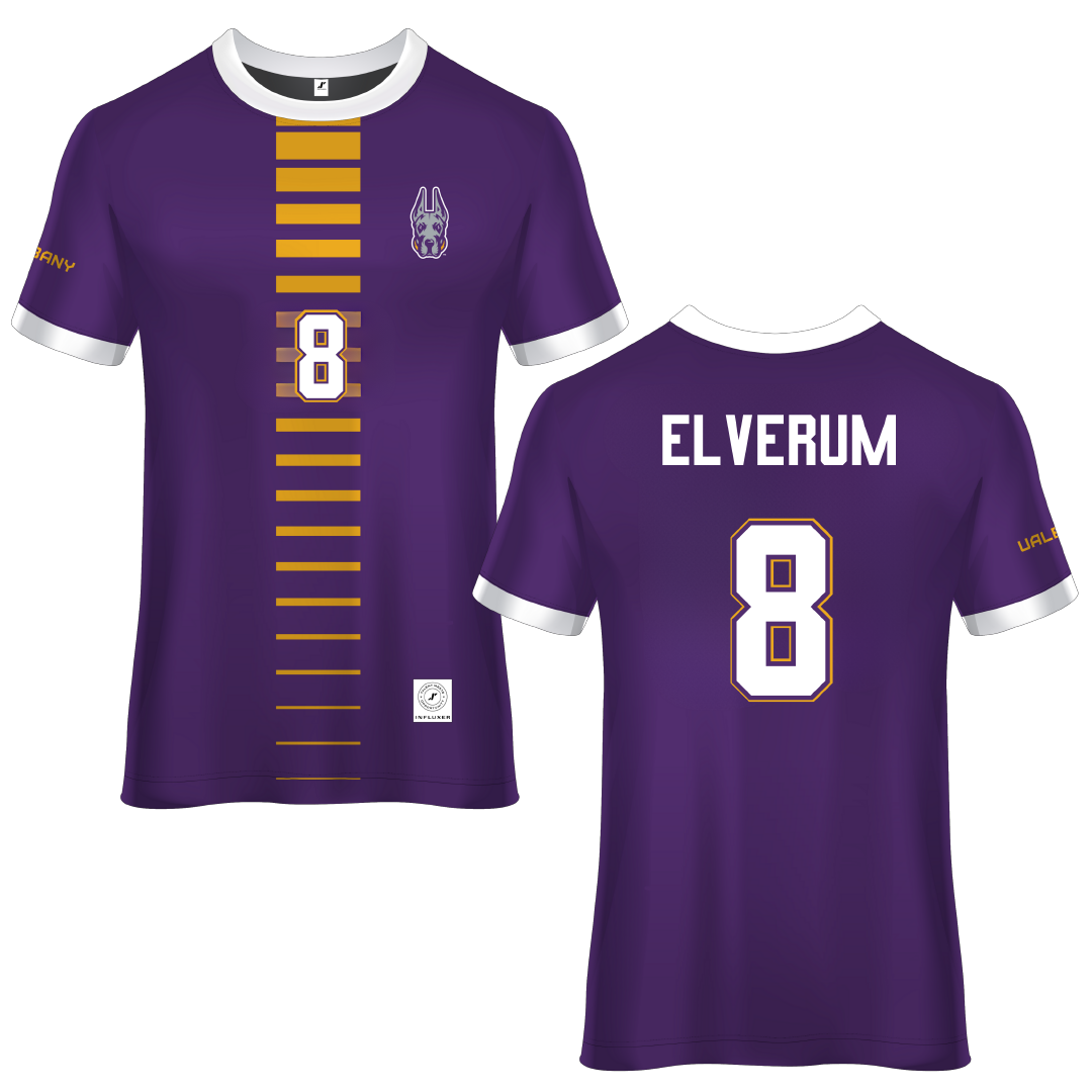 University at Albany Purple Soccer Jersey - #8 Selma Elverum