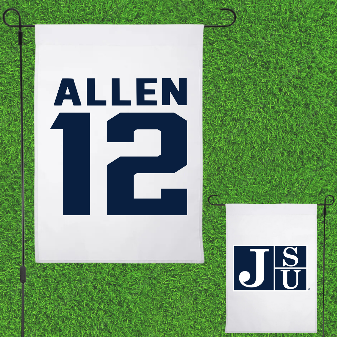 Jackson State University Softball White Garden Flag - #12 Beija Allen