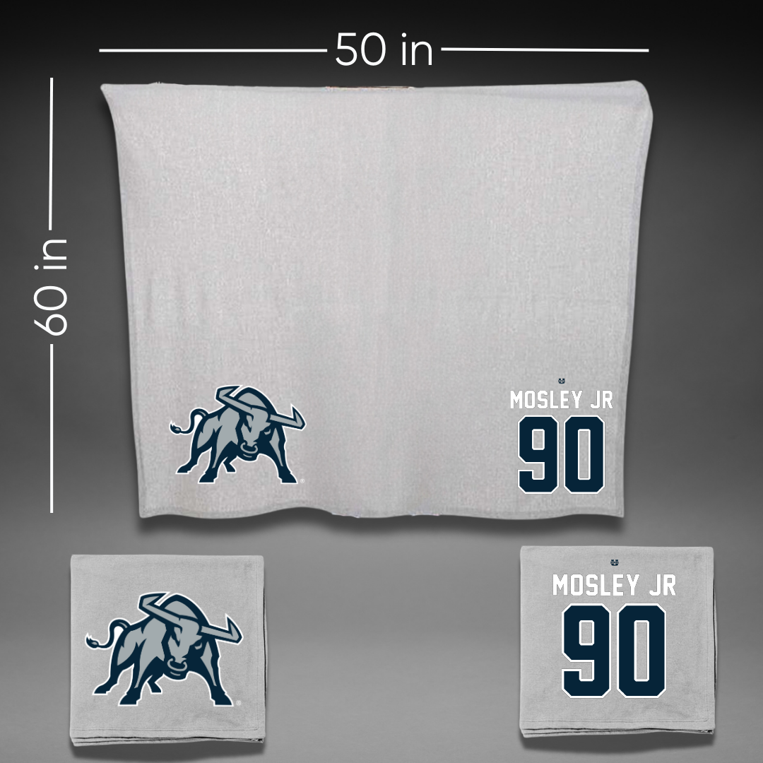 Utah State University Football Gray Blanket - #90 Clifton Mosley Jr