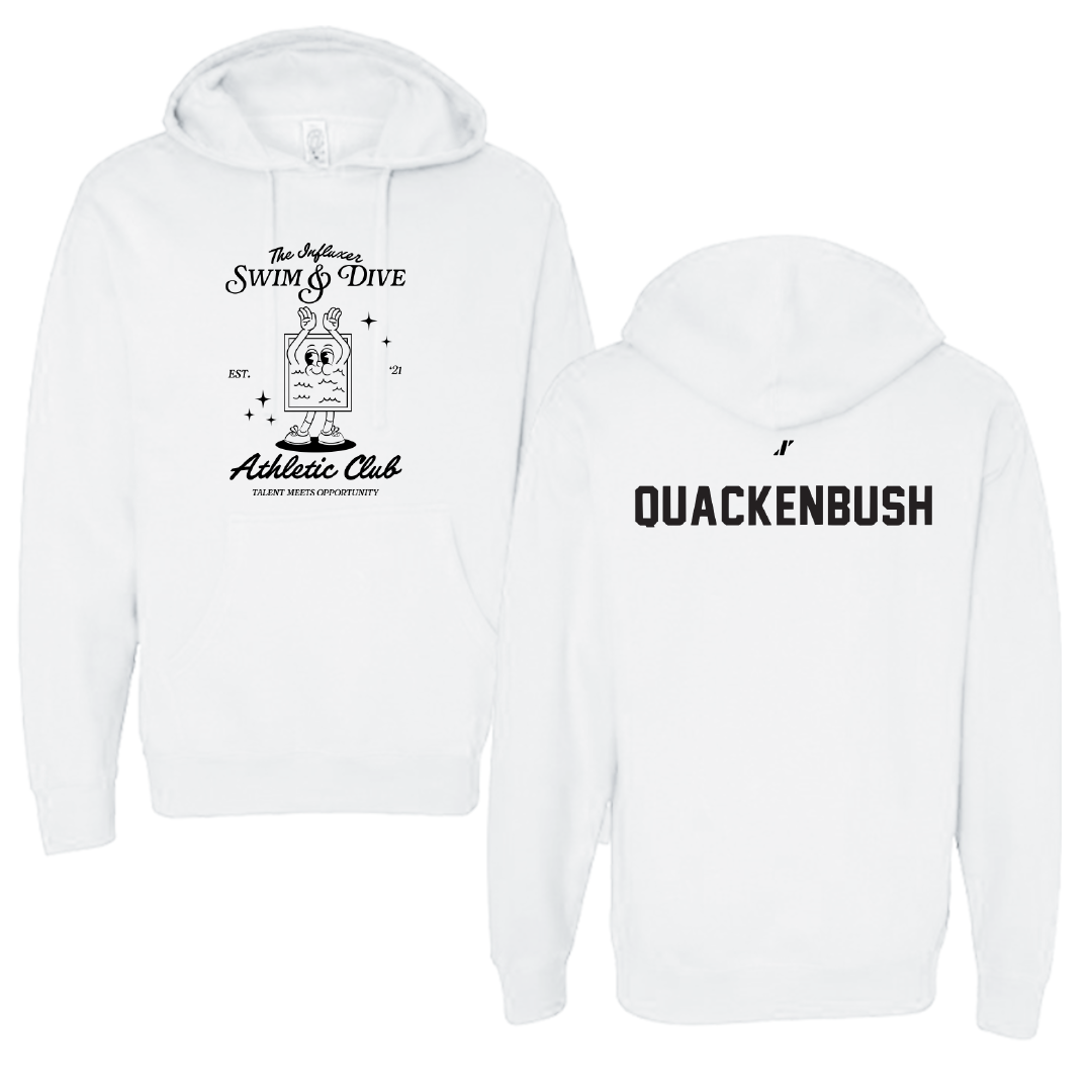 Swimming & Diving White Influxer Athletic Club Hoodie - Matt Quackenbush