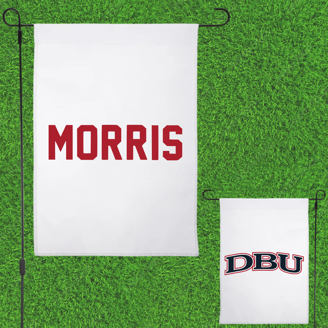 Dallas Baptist University TF and XC White Garden Flag - Meggie Morris
