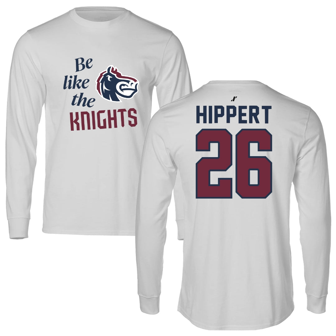 Fairleigh Dickinson University-Metropolitan Campus Lacrosse Light Gray Be Like Us Long Sleeve - #26 Kendal Hippert
