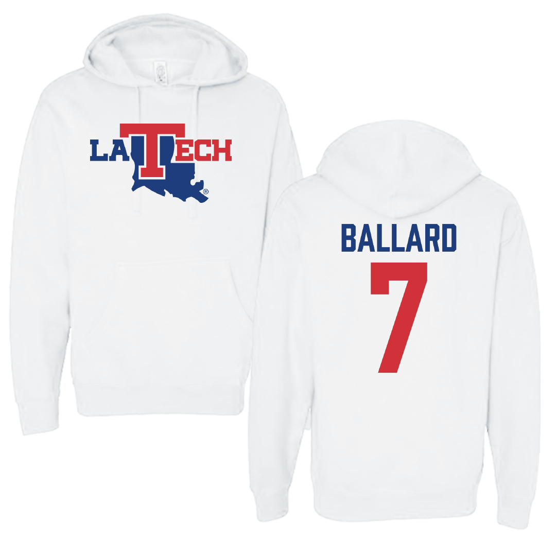Louisiana Tech University Baseball White Hoodie - #7 Mike Ballard