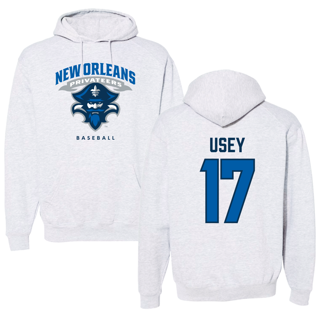 University of New Orleans Baseball Gray Hoodie - #17 Trey Usey