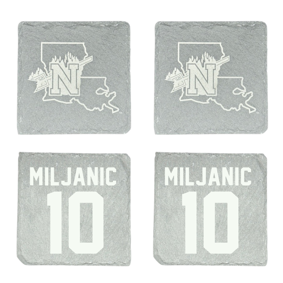 Northwestern State University Basketball Stone Coaster (4 Pack)  - #10 Ivona Miljanic