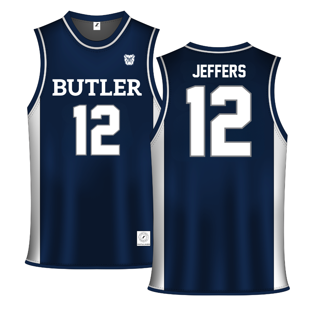 Butler University Navy Basketball Jersey - #12 Chloe Jeffers