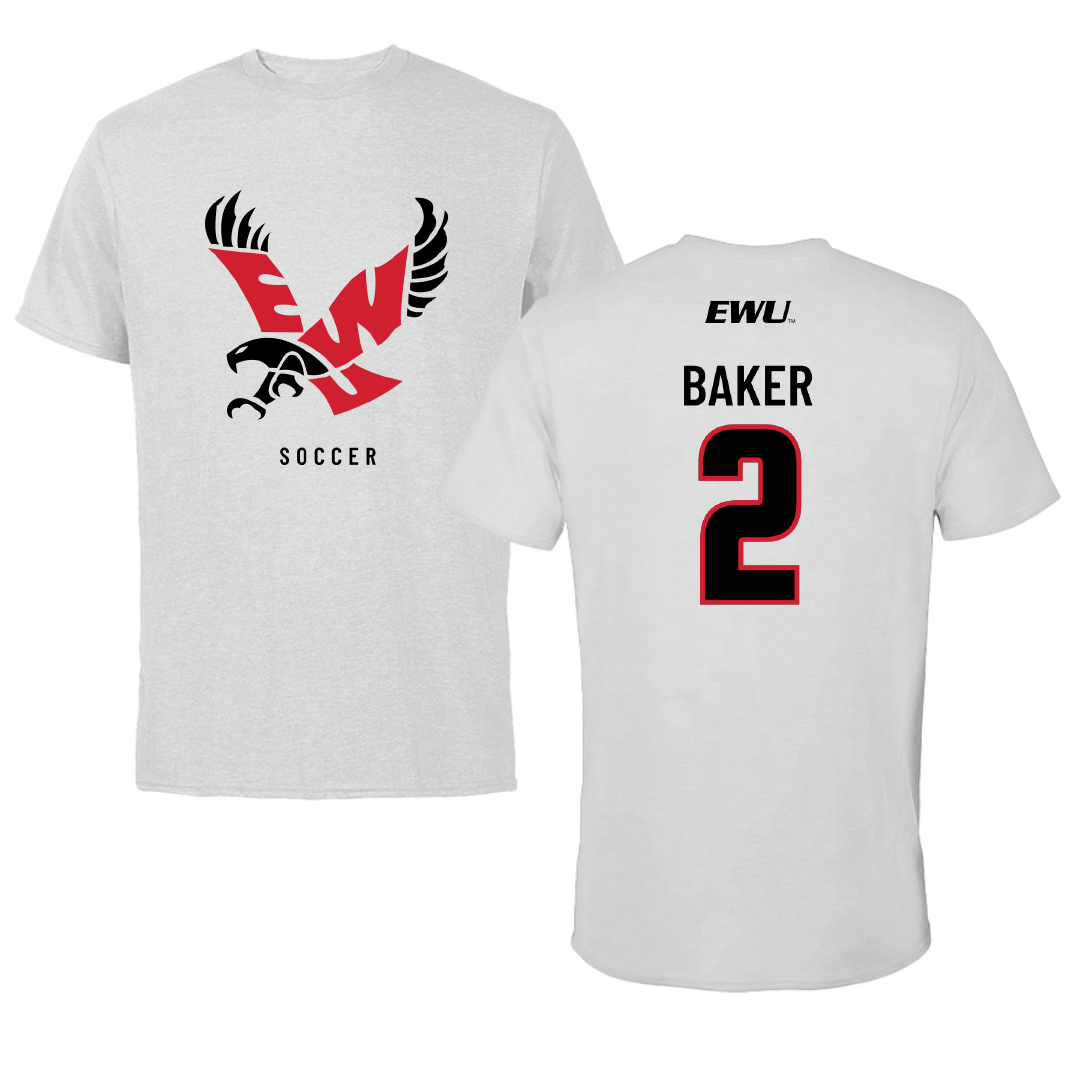Eastern Washington University Soccer Light Gray Performance Tee - #2 Lyric Baker