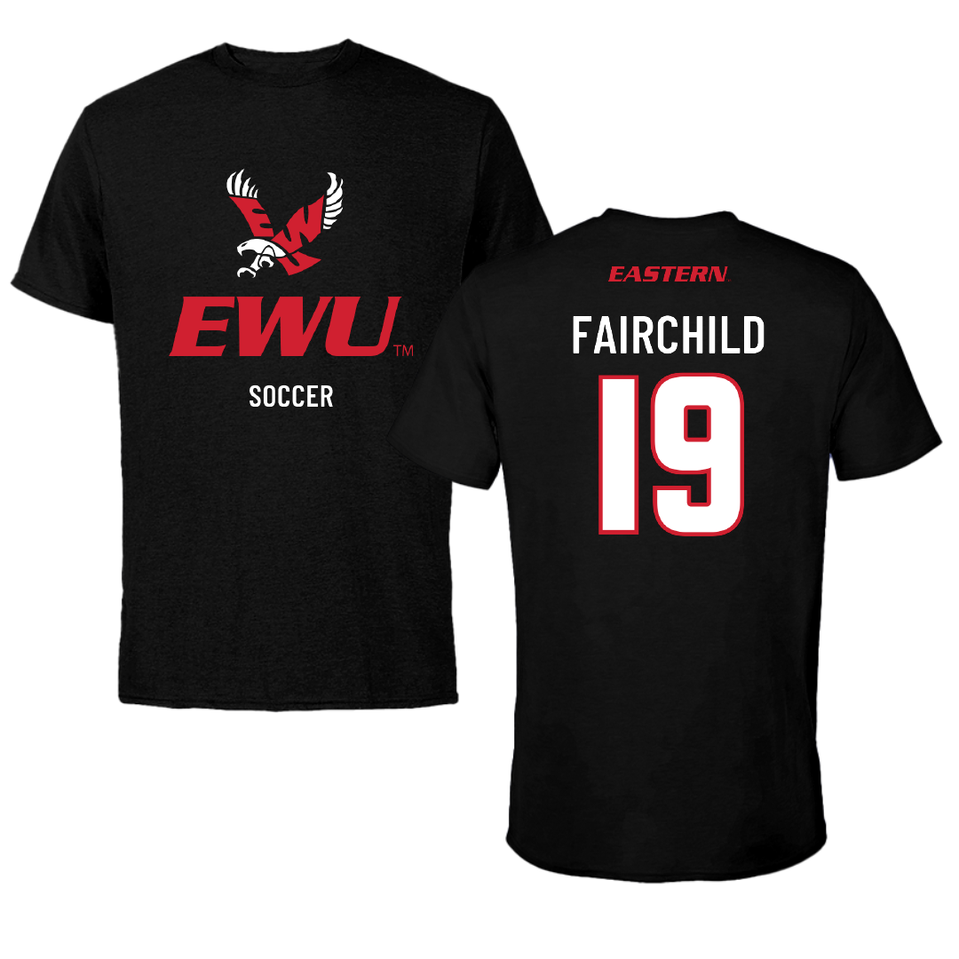 Eastern Washington University Soccer Black EWU Tee - #19 Chloe Fairchild