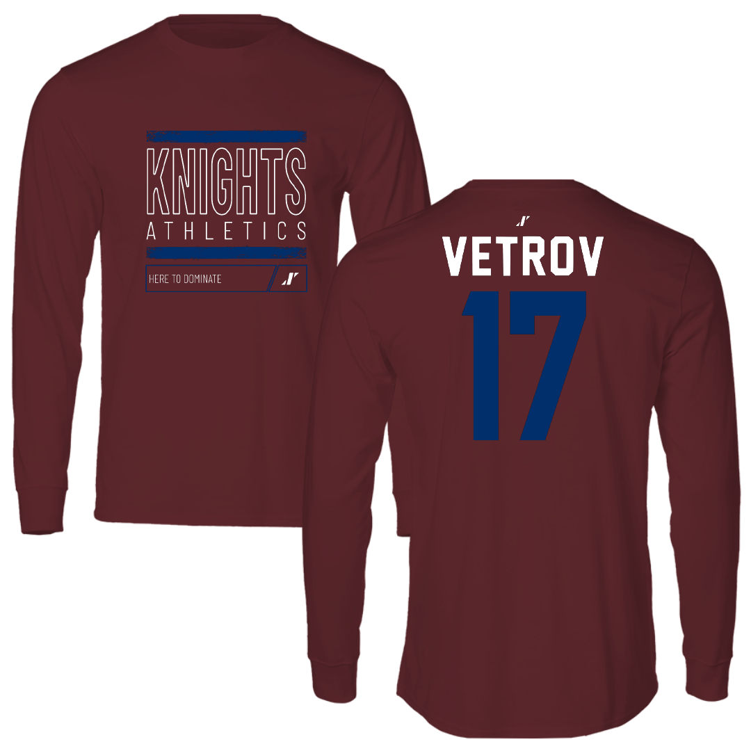 Fairleigh Dickinson University-Metropolitan Campus Volleyball Maroon Dominate Long Sleeve - #17 Artem Vetrov
