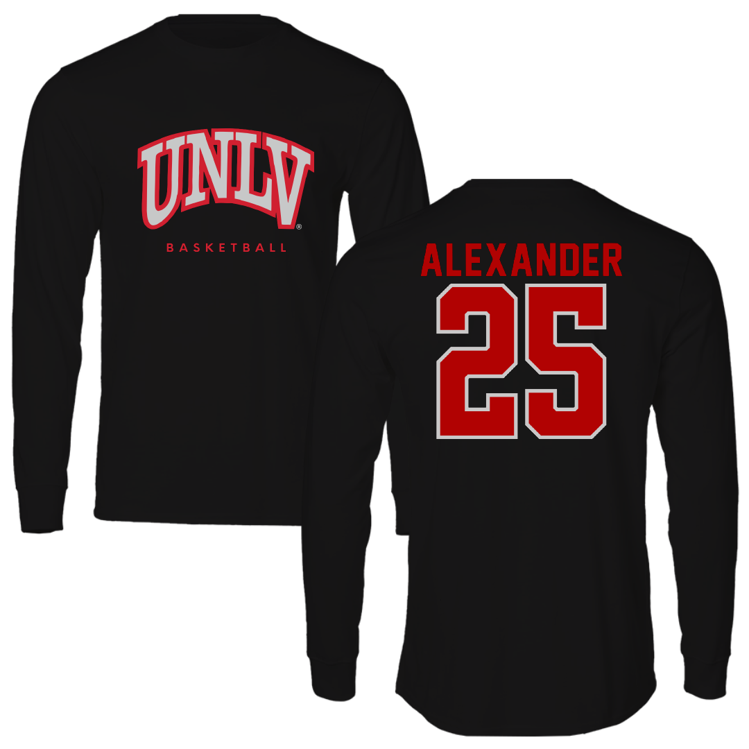 University of Nevada-Las Vegas Basketball Black Long Sleeve - #25 Aaliyah Alexander