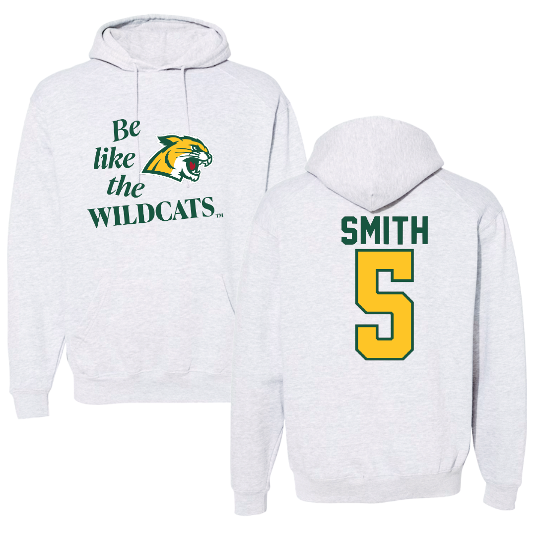 Northern Michigan University Basketball Light Gray Be Like Us Hoodie - #5 Carson Smith